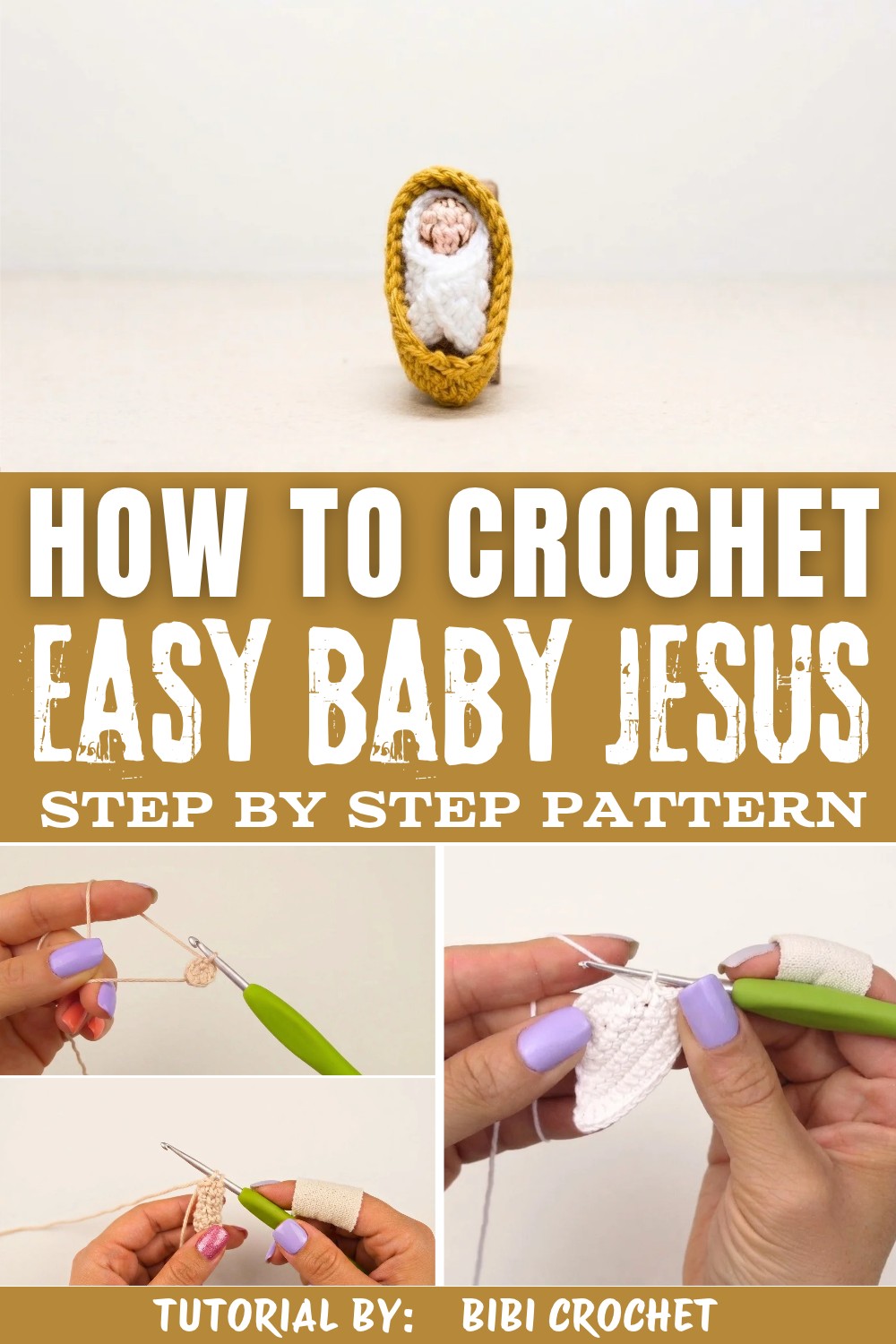 Easy Crochet Baby Jesus Nativity