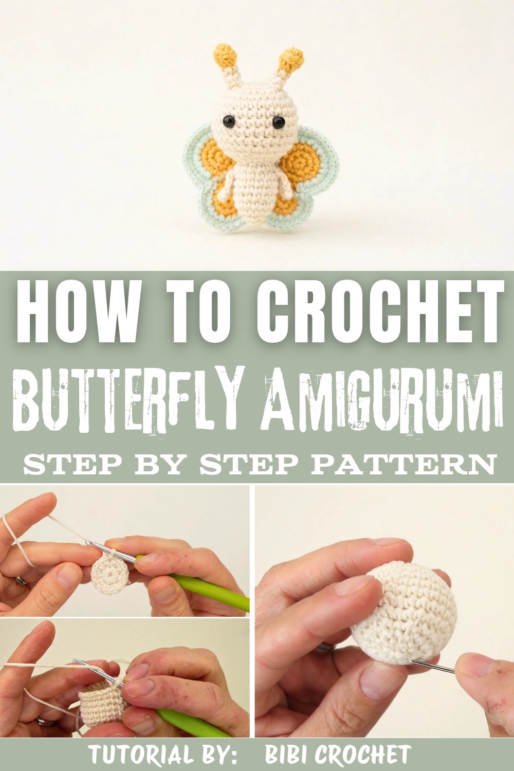 Easy Crochet Butterfly Amigurumi Tutorial