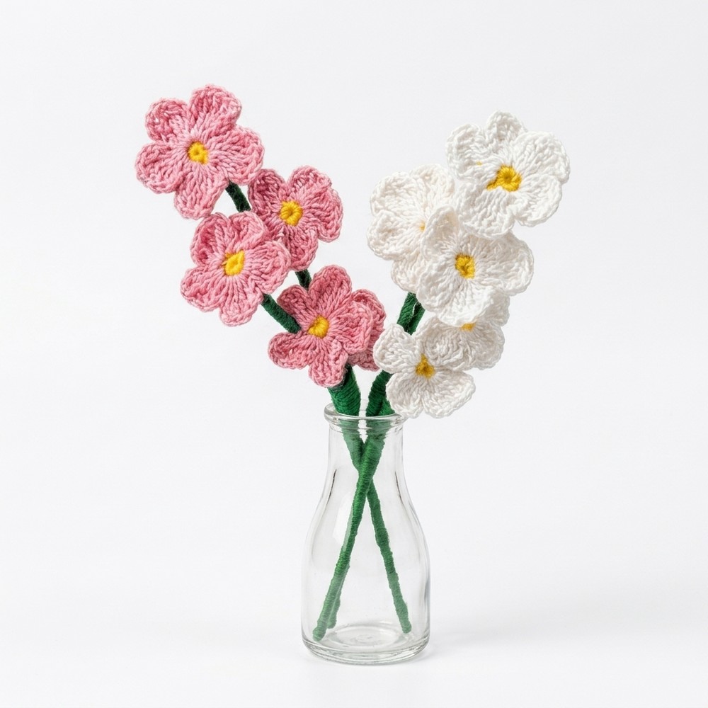 Easy Crochet Flower with Stem (3)