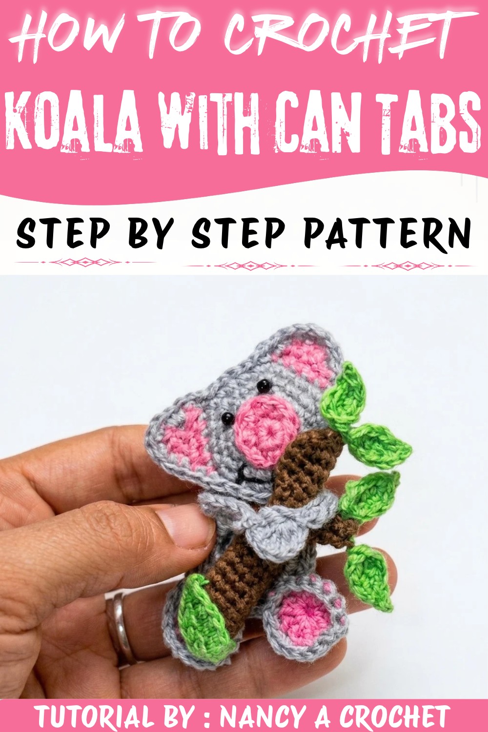Easy Crochet Koala with Can Tabs