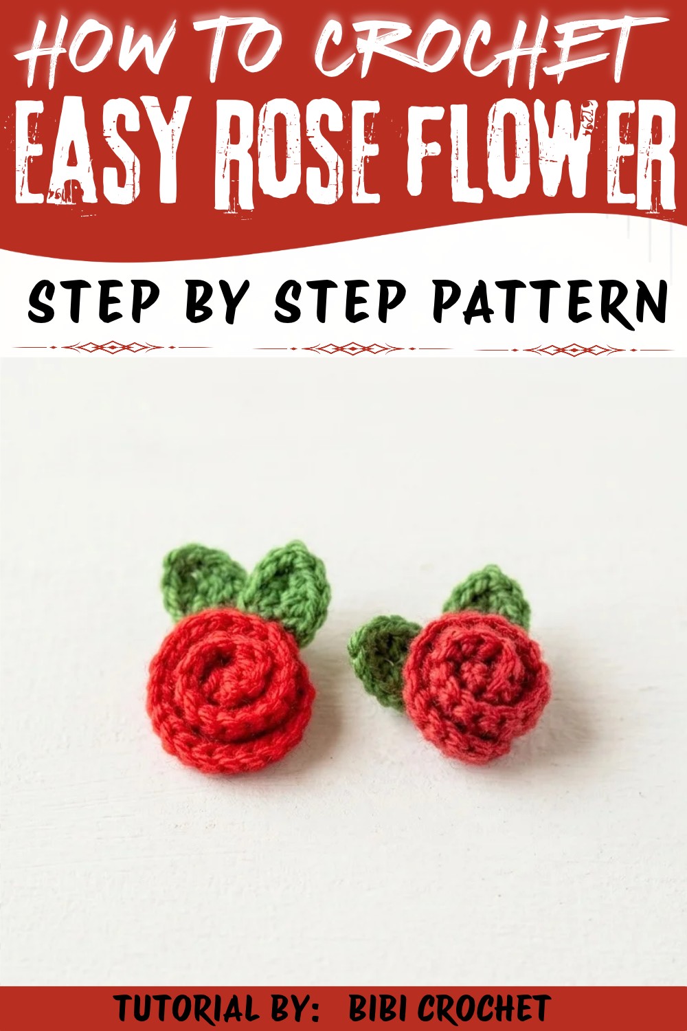 Easy Crochet Rose Flower Pattern