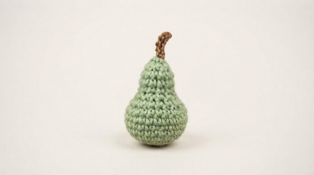 Easy Mini Crochet Pear Amigurumi Tutorial