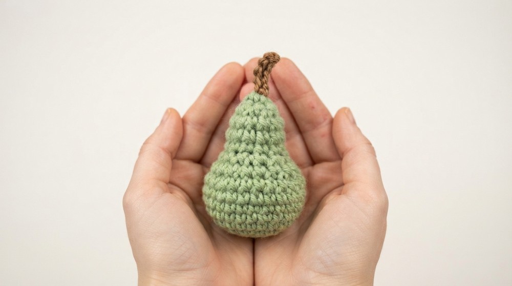 Easy Mini Crochet Pear Amigurumi Tutorial