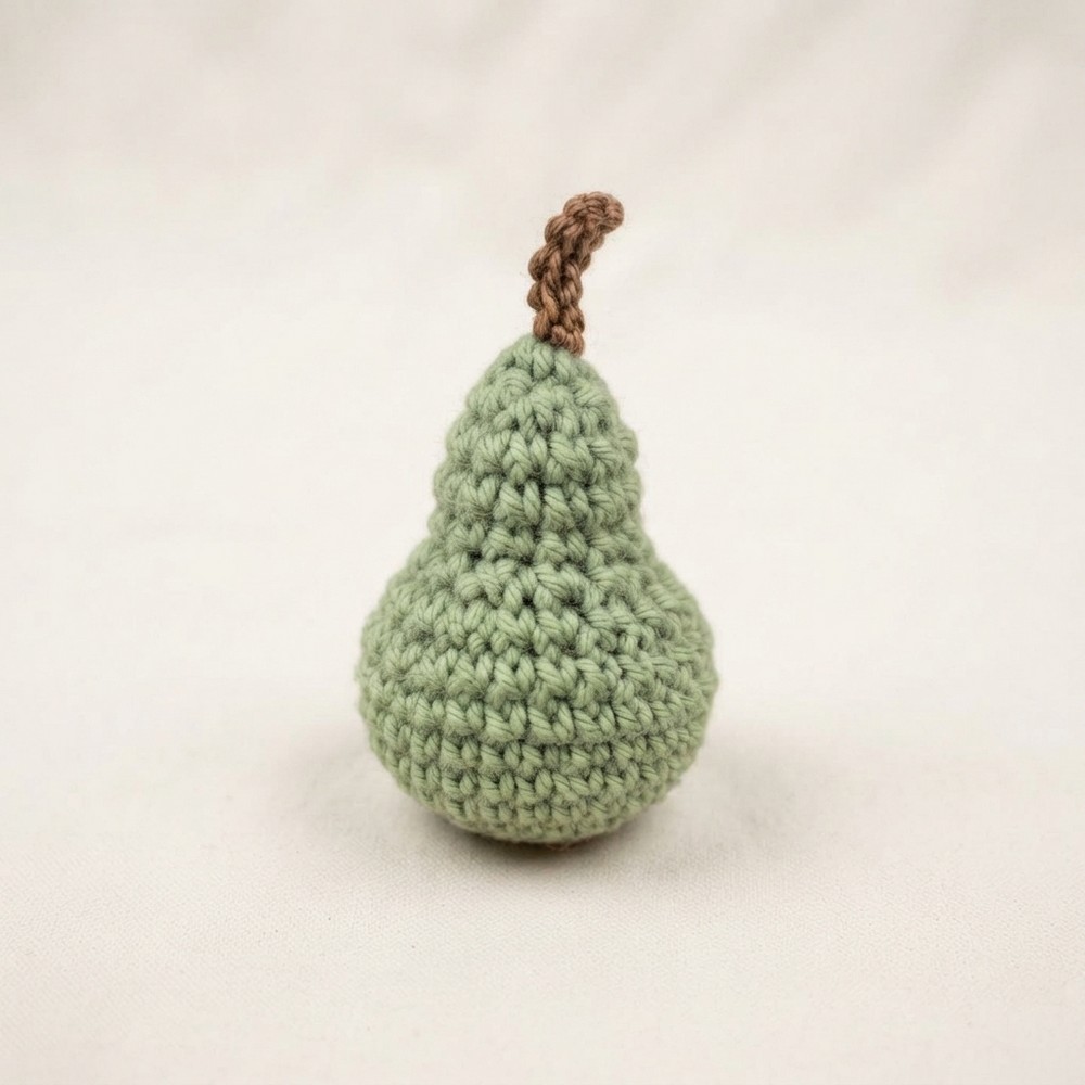 Easy Mini Crochet Pear Amigurumi Tutorial