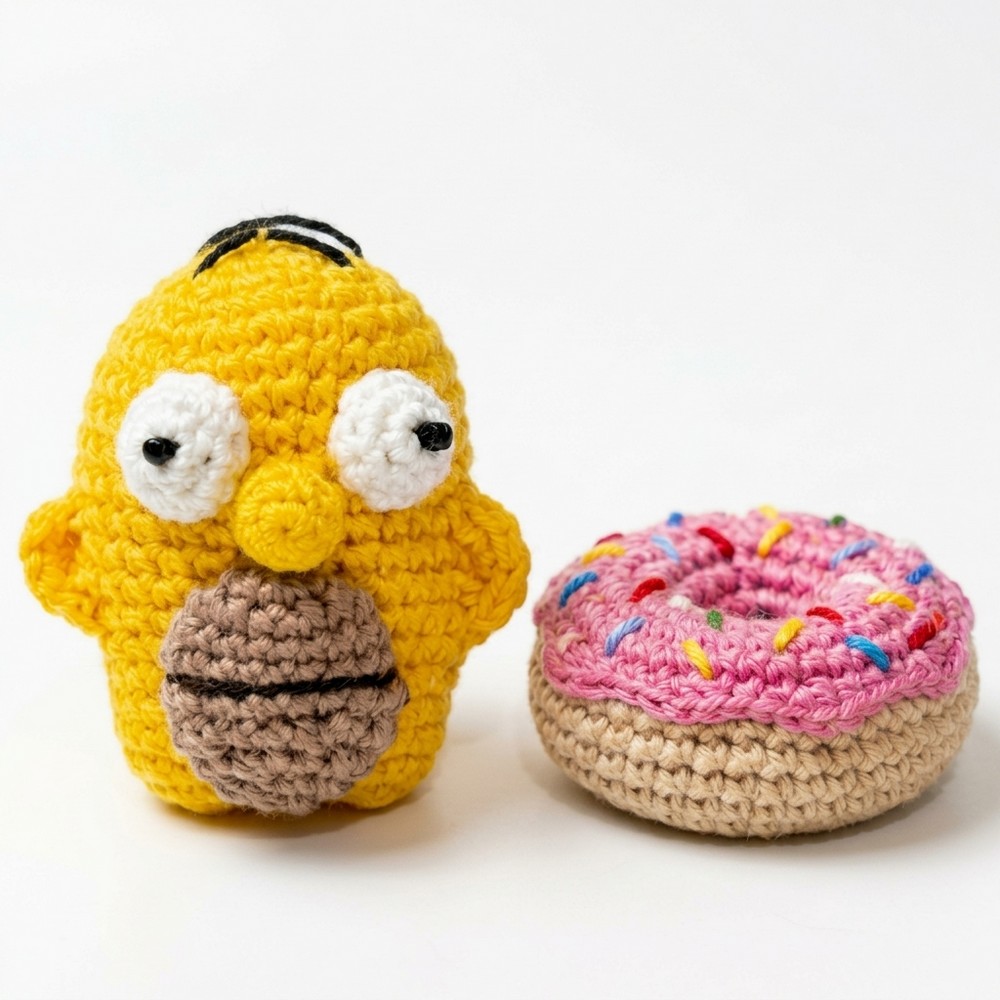 Free Crochet Homer Simpson (6)