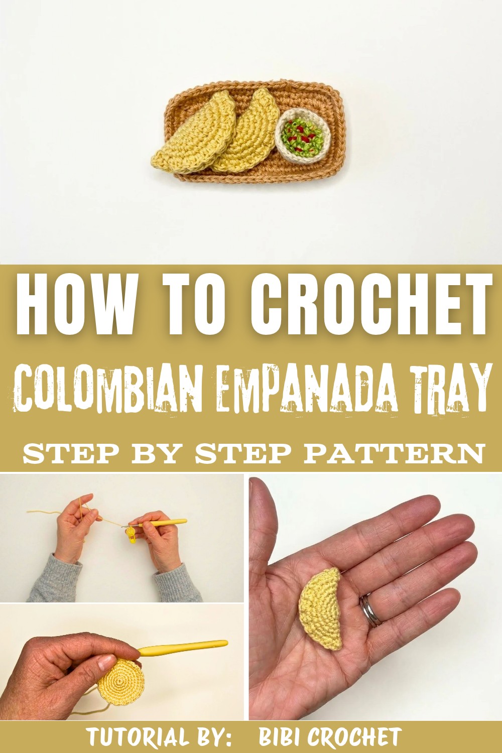 How to Crochet a Colombian Empanada Tray with Ají 
