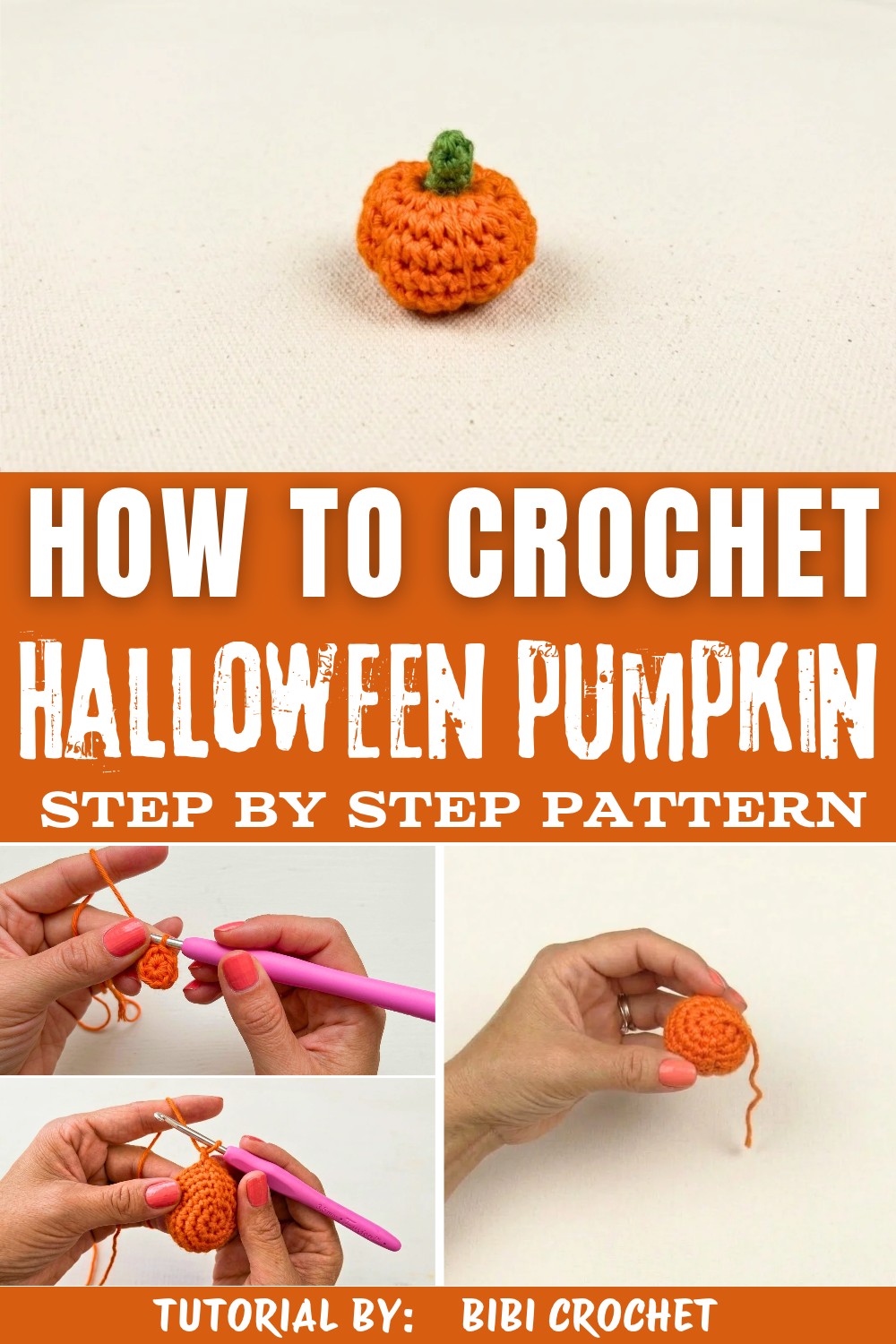 How to crochet a Halloween pumpkin